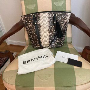 Brahmin Medium Bowie Espresso Mist Leather Purse